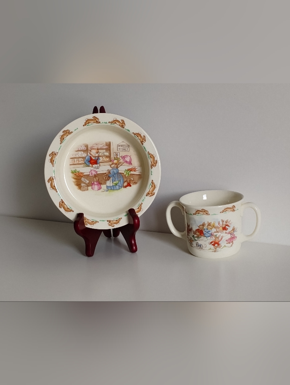 Royal Doulton Bunny Plate and Mug Set
